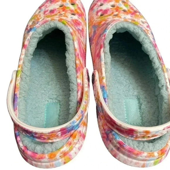 Crocs Classic Fleeced Lined Tie Dye Slip On Clogs Men’s size 12 main image 7
